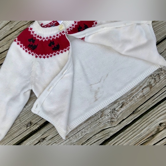 Girls GYMBOREE Scottie Dog Holiday Button Up Sweater 2T Winter Events Photos - Picture 6 of 6